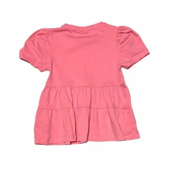 ZARA Pink Ruffle Skirted Tee - Picture 2 of 2